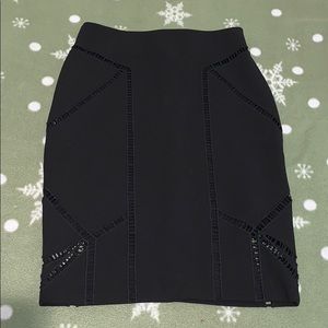 A black formal skirt